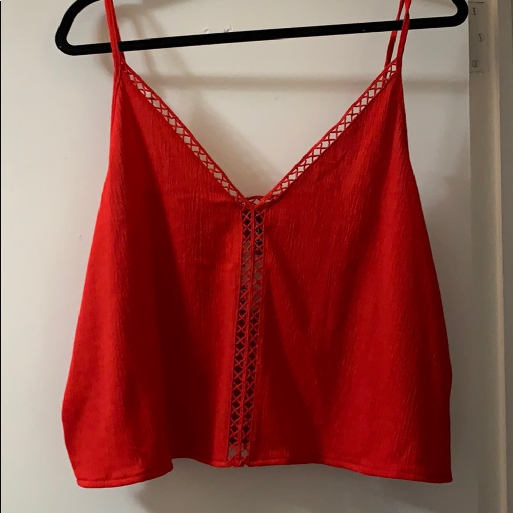 Red Cropped H&M Tank NWT